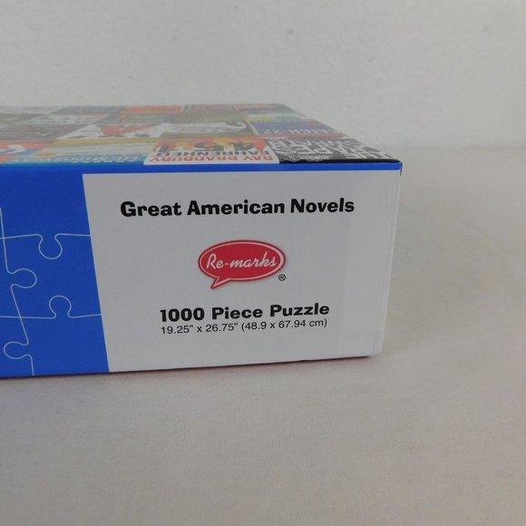 Re-Marks Great American Novels Jigsaw Puzzle 1000 pc 19x27 inches Book Covers - Picture 9 of 9
